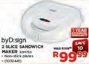 ByD:Sign 2 Slice Sandwich Maker(BSM750)