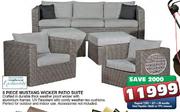 5 Piece Mustang Wicker Patio Suite