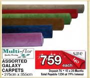 Multi-Flor Assorted Galaxy Carpets-275cm x 355cm Each 