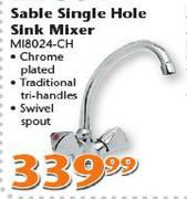 Sable Single Hole Sink Mixer (MI8024-CH)