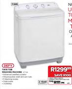 Defy 7.5kg Twin Tub Washing Machine-DTT166