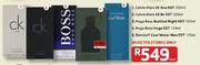 Calvin Klein CK One EDT-200ml+Calvin Klein CK Be EDT-200ml+Hugo Boss Bottled Night EDT-100ml-Each