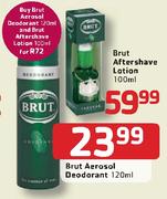 Brut Aerosol Deodorant-120ml Each