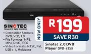 Sinotec 2.0 DVD Player-Each