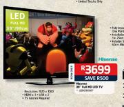 Hisense 39" Full HD LED TV (LEDN39K300P)-Each