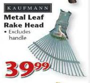 Kaufmann Metal Leaf Rake Head