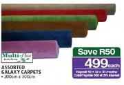 Multi-Flor Assorted Galaxy Carpets-200cmx300cm Each