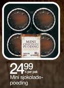 Mini Chocolate Pudding-4 Per Pack
