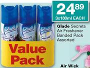 Glade Secrets Air Freshner Banded Pack-3*180ml