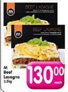 M Beef Lasagne- 2.5kg Each