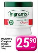 Ingram's Camphor Cream- 500g Each 