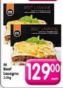 M Beef Lasagne-2.5Kg Each