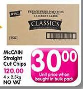 McCain Straight Cut Chips-4 x 2.5Kg Pack