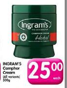 Ingram's Camphor Cream-500g Each