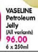 Vaseline Petroleum Jelly-6 x 250ml Pack