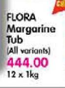 Flora Margarine Tub-12 x 1Kg Pack