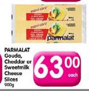 Parmalat Gouda,Cheddar or Sweetmilk Cheese Slices-900g Each
