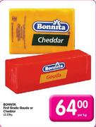 Bonnita First Grade Gouda or Cheddar+-2.25Kg-Per Kg