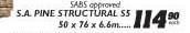 S.A.Pine Structural SS-50x76x6.6m-Each