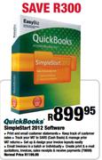 QuickBooks SimpleStart 2012 Software