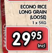 Econo Rice Long Grain(Loose)-1 X 5Kg