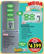 Defy Fridge/Freezer-330Ltr(C360 MET) + Defy Electronic Microwave Oven-28Ltr(DMO 351 MET)