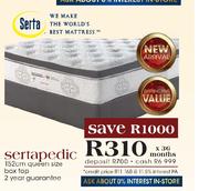 Serta Sertapedic Queen Size Box Top-152cm