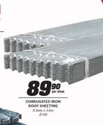 Corrugated Iron Roof Sheeting-0.3mmx3.6m Z100 Per Sheet