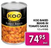 Koo Baked Beans In Tomato Sauce-12x410gm