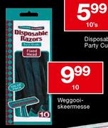 House Brand Weggooi Skeermesse-10's