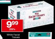 House Brand White Facial Tissues-200's