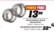 Ungalvanized Black Brickforce-75mm/150mmx15m