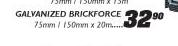 Galvanized Brickforce-75mm/150mmx20m