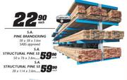 S.A. Pine Brandering-38 X 38 X 3.6m Each