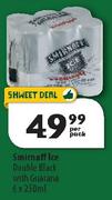Smimaff Ice Double Black With Guarana-6x250Ml Per Pack