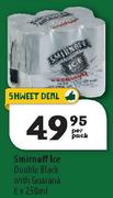 Smimaff Ice Double Black With Guarana-6x250Ml Per Pack
