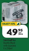Smimaff Ice Double Black With Guarana-6x250Ml Per Pack