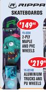 Rippa Skateboards 2-Ply Maple & PVC Wheels (YX-0204)