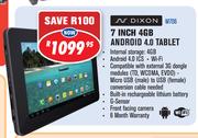 Dixon 7" 4GB Android 4.0 Tablet(M706)