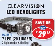 7 LED (20 Lumen) With 2 Light Modes & Flashing