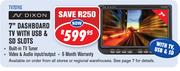 Dixon 7" Dashboard TV With USB & SD Slots(TV707HS)
