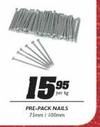 Pre-Pack Nails-75mm/100mm Per Kg