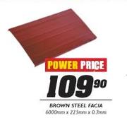 Brown Steel Facia-6000mmx225mmx0.3mm