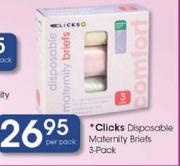 Clicks Disposable Maternity Briefs-3-Pack 