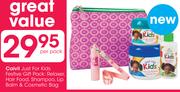 Caivil Just For Kids Festive Gift Pack Relaxer, Hair Food, Shampoo, Lip Balm & Cosmetic Bag-Per Pack