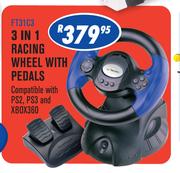 3 In 1 Racing Wheel With Pedals FT31C3