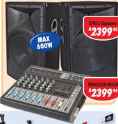 Dixon 15" DJ/PA Speakers(Pair) SPX15