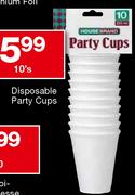 Disposable Party Cups -10's
