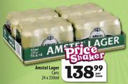 Amstel Lager Cans-24 x 330ml Per Case