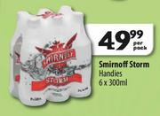 Smirnoff Storm Handies-6 x 300ml Per Pack